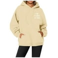 thumbnail image 1 of Ediodpoh Womens Casual Fashion Print Hooded Long Sleeved Hoodie with Pocket Top Pullover Sweatshirt Womens Hoodies Beige_001 L, 1 of 5