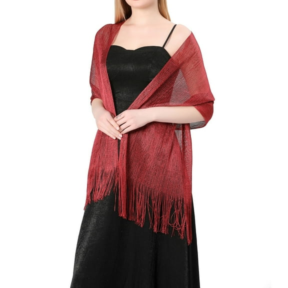 Ediodpoh Womens Fashion Solid Color Shawl Scarf with Shiny Metal Buckle Detail Elegant Wrap