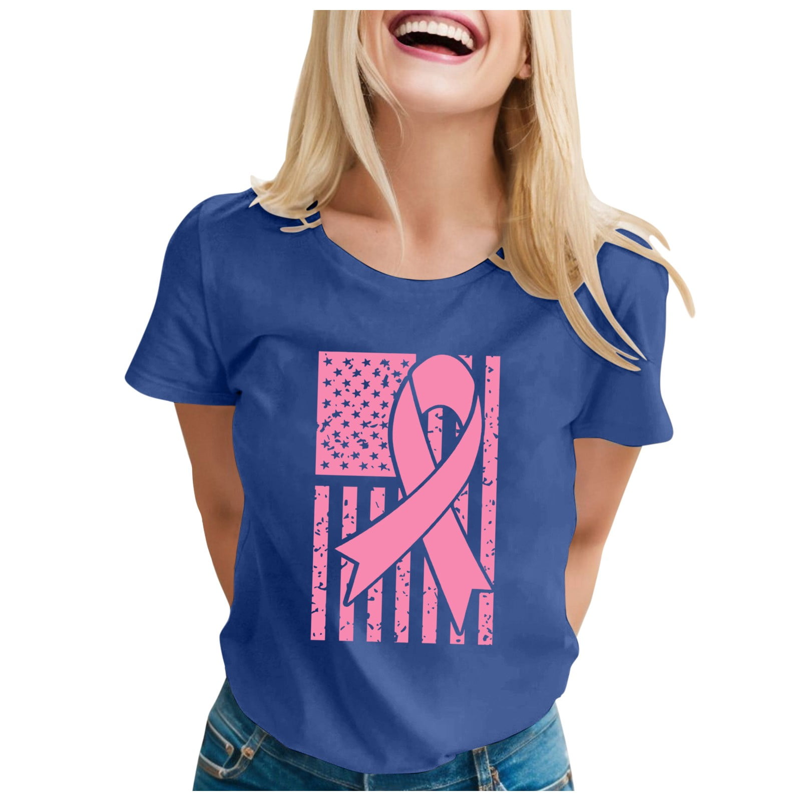 Ediodpoh Womens Printed Short Sleeve O Neck T Shirt Top Blouse Womens