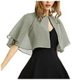 thumbnail image 1 of Ediodpoh Womens Soft Chiffon Shawl Wraps for Evening Dress Wedding Cape Flapper Cover Up Clear, 1 of 3