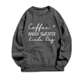 thumbnail image 1 of Ediodpoh Womens Sweatshirts Letter Printed Casual Long Sleeve Round Neck Pullover Hoodless for Everyday Comfort Grey XL, 1 of 4
