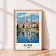 Edirne Travel Selimiye Mosque Turkey Cityscape Poster, Travel Inspired ...