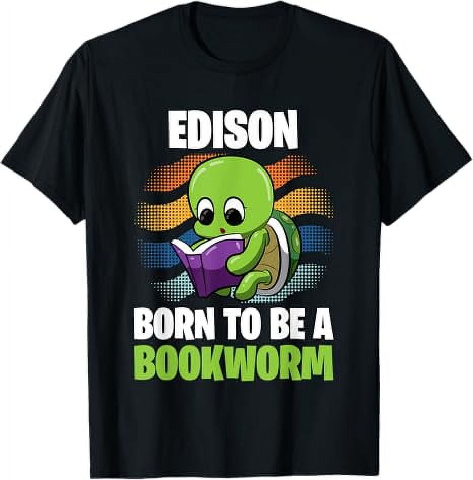 Edison Born To Be A Bookworm Personalized TShirt