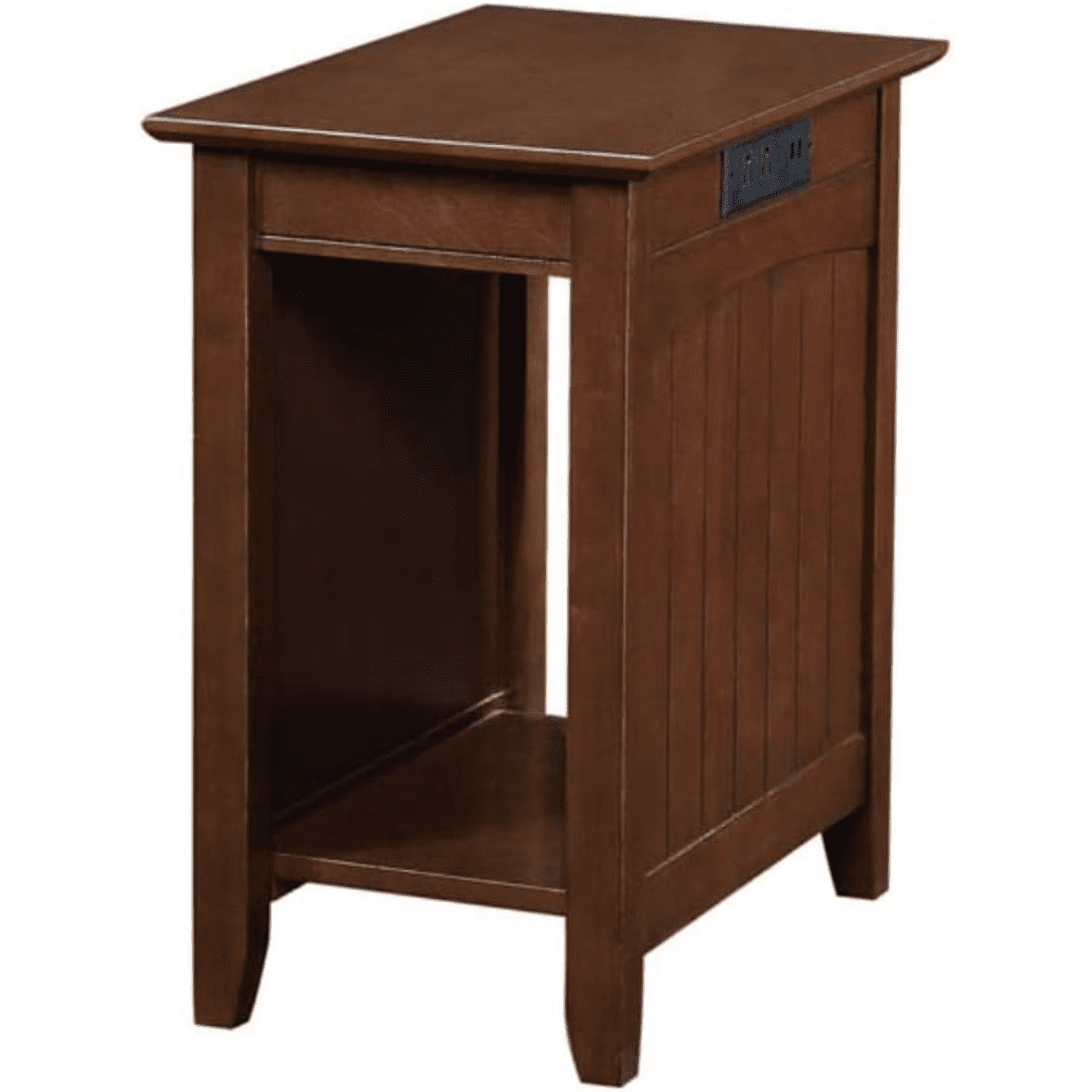 Edison End Table with Charging Station Espresso