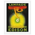 thumbnail image 1 of Edison Lamps (Lampade) Light Bulbs - Vintage Italian Advertising Poster c.1924 - Fine Art Rolled Canvas Print 20in x 26in, 1 of 4