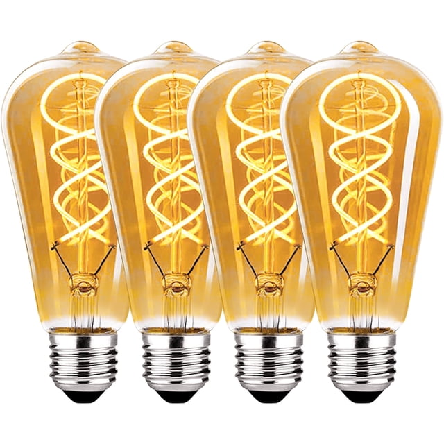 Edison Light Bulbs Dimmable 4W(40W Equivalent) - Warm White 2400K LED ...