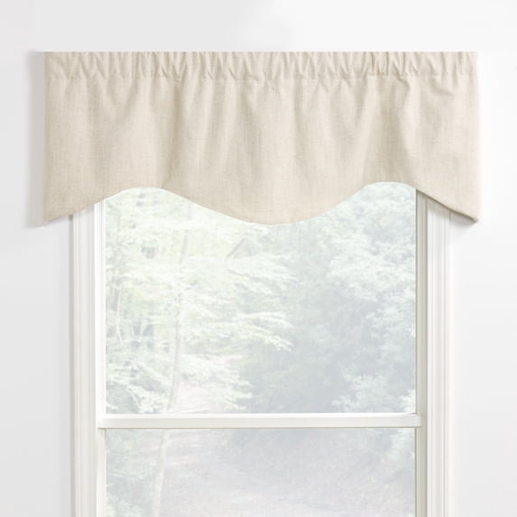 Edisto linen natural shaped valance