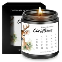 Editable Christmas Countdown Lavender Scented Candle Merry Christmas Gift for Women Men Xmas Home Decorations Trees Santa Claus Reindeer Nutcracker Snowflakes DIY Holiday Advent Calendar Present