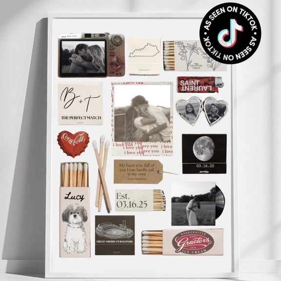 Editable Matchbook Poster Template: Pink & Neutral Decor ( , 18x24 inch), Unframed Paper Poster 8x10in