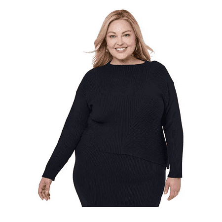 Edited by Remi Bader Women's Ribbed Sweater Black X-Large