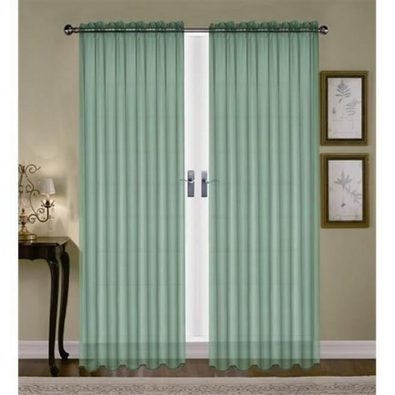 Editex 88PANEL6321 63 in. Monique Voile Panel in Evergreen