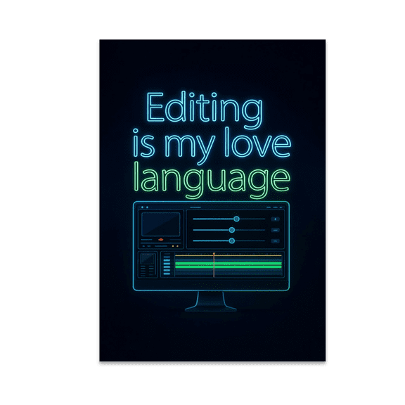 Editing Is My Love Language - Digital Arts Enthusiast - 13x19 Poster Print