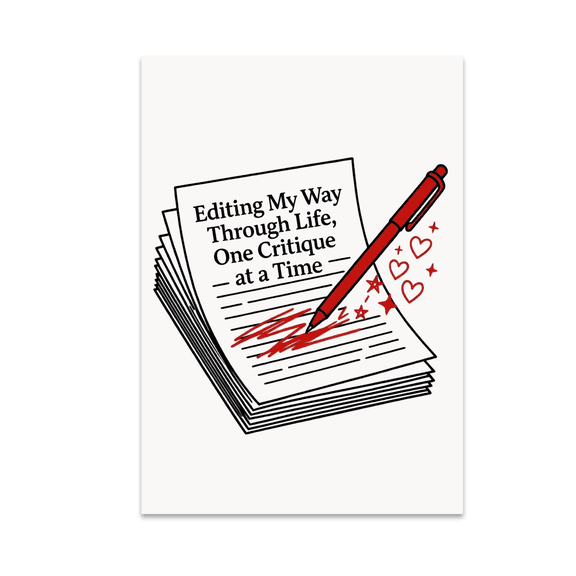 Editing My Way Through Life Wall Art - Writer's Journey - 13x19 Poster Print