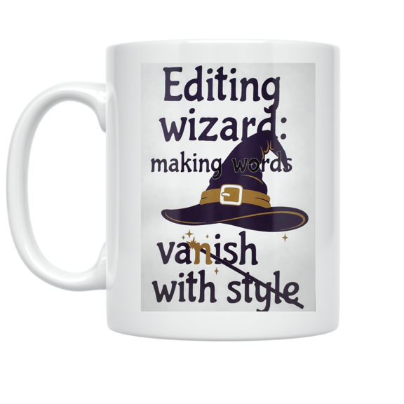 Editing Wizard Design - Writing Enthusiast - 11 oz Ceramic Coffee Mug