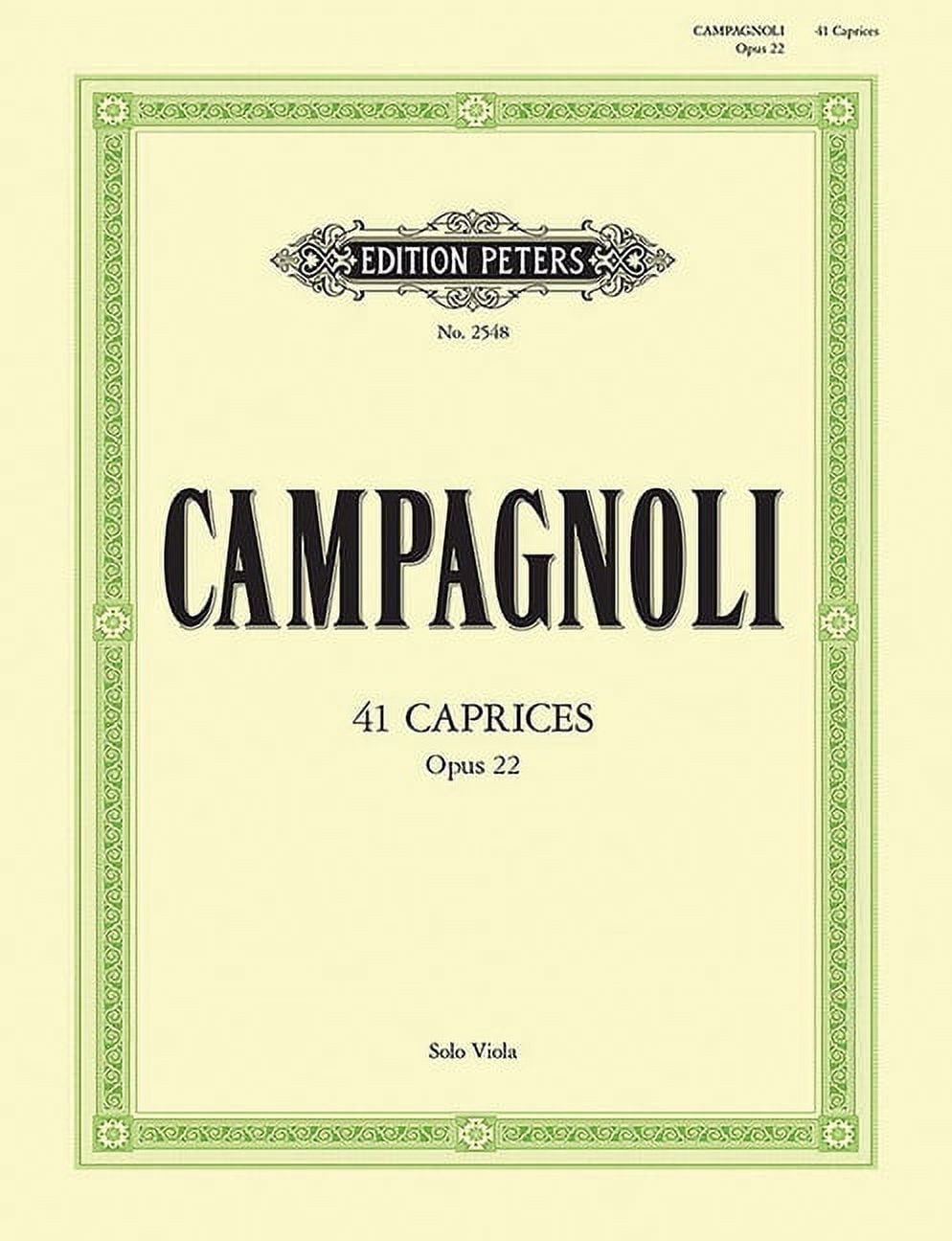 Edition Peters: 41 Caprices Op. 22 for Viola (Paperback)