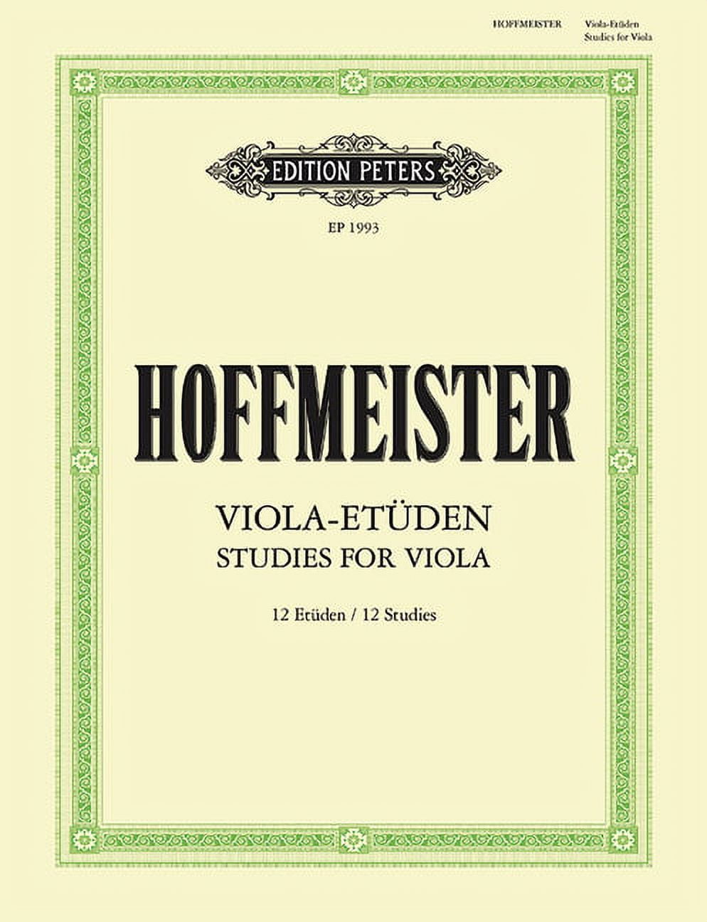 Edition Peters: Studies for Viola: 12 Studies (Paperback)