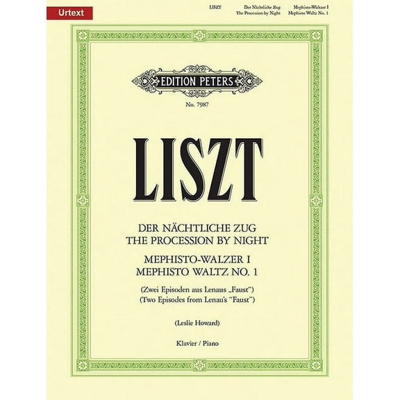Edition Peters The Procession by Night and Mephisto Waltz No. 1 for Piano: Two Episodes from Lenau's Faust, Urtext, (Paperback)