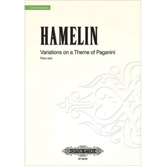 Edition Peters: Variations on a Theme of Paganini for Piano: Sheet (Paperback)