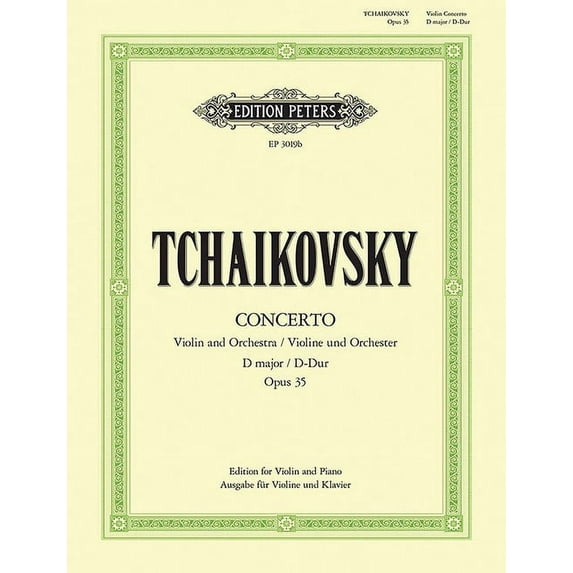 Edition Peters Violin Concerto in D Op. 35 (Edition for Violin and Piano by the Composer): Solo Part Ed. by Konstantin Mostras and Davi, (Paperback)