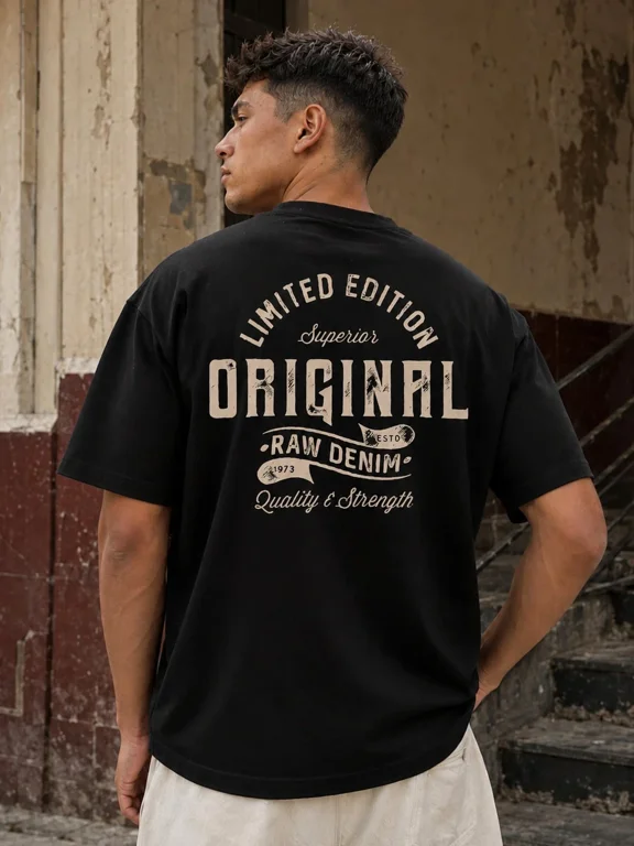 Edition Raw Vintage Grunge Y2K Short Sleeves Crewneck Cotton Unisex Men's Women's Tee Shirt