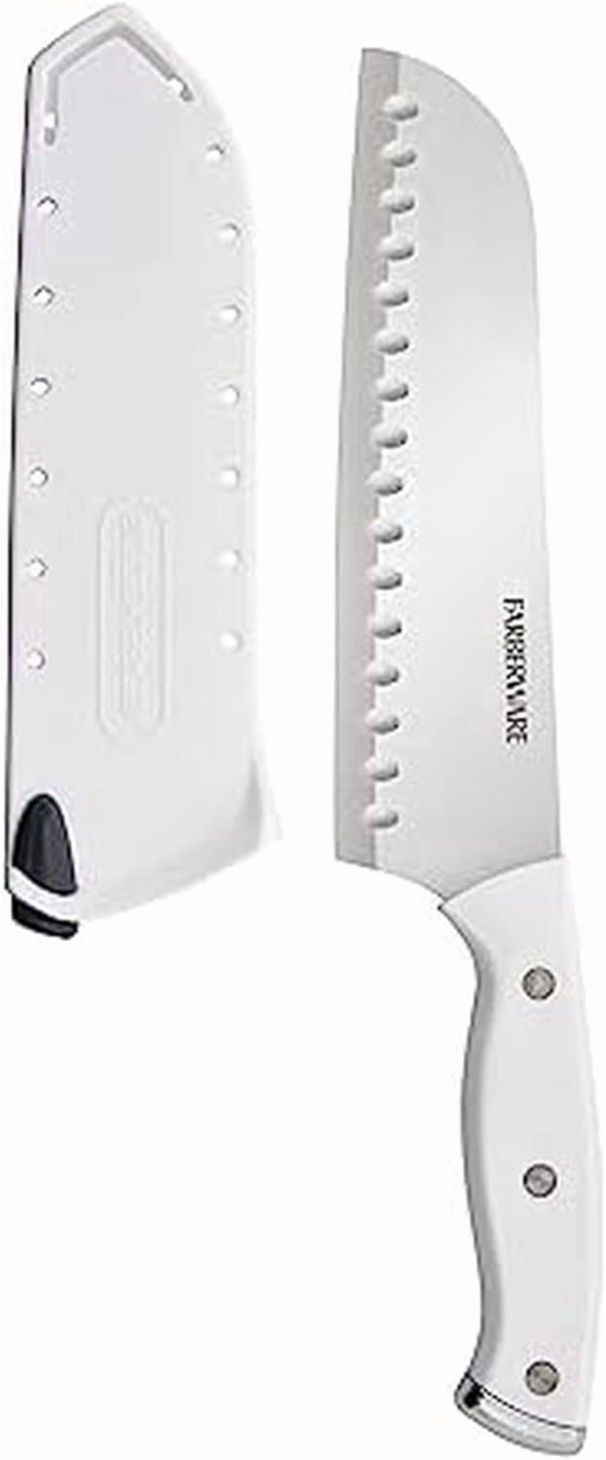 Edkeeper Triple Riveted Santoku Knife with Self-Sharpening Blade Cover ...