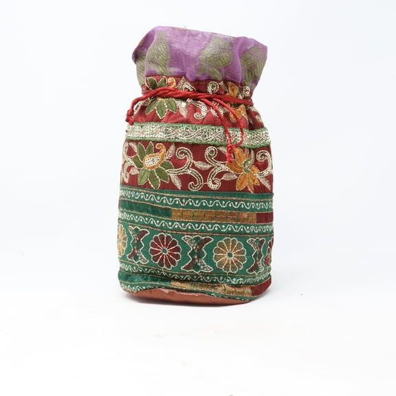 Edl Embroidered Pouch (Bronze Bottom) / New