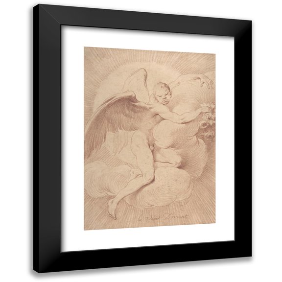 Edmé Bouchardon 11x14 Black Modern Framed Museum Art Print Titled - The East Wind