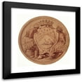 thumbnail image 1 of Edmé Bouchardon 12x12 Black Modern Framed Museum Art Print Titled - Medal Project for the India Company (1698 - 1762), 1 of 5