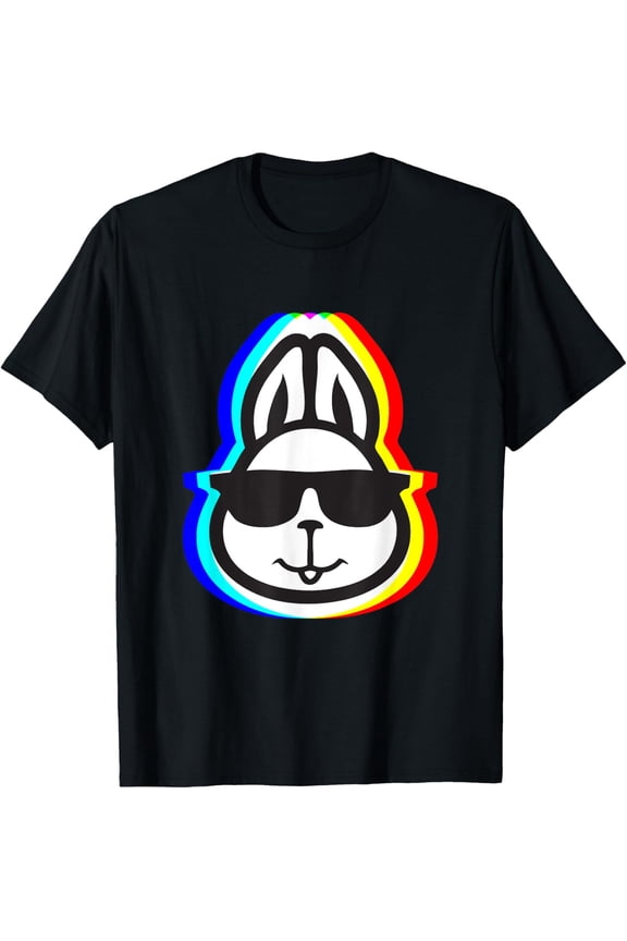 Edm Techno Rave Bunny Trippy Vaporwave Music Party T-Shirt