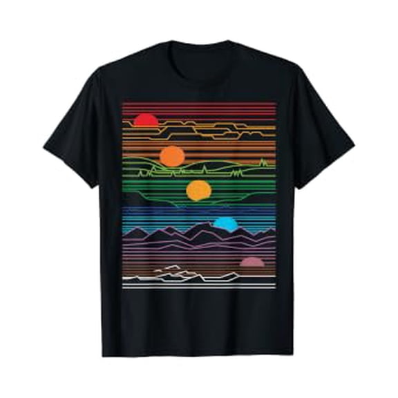 Edm Techno Sun Moon Design Dance Rave Music Festival T-Shirt