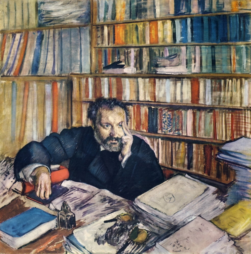 Edmond Duranty 1879 Canvas Art - Edgar Degas (18 x 24)