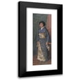 thumbnail image 1 of Edmond Francois Aman-Jean 8x14 Black Modern Framed Museum Art Print Titled - Portrait of a Japanese Woman (Mrs. Kuroki), 1 of 5