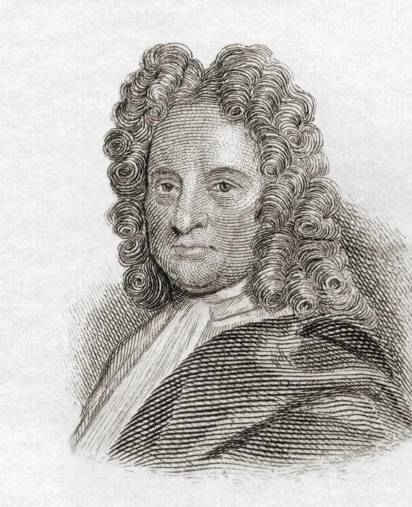 Edmond Halley 1656 To 1742 English Astronomer Geophysicist Mathematician Meteorologist And Physicist From Crabbs Historical Dictionary Published 1825 Canvas Art - Ken Welsh Design Pics (26 x 32)
