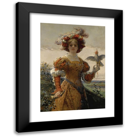 Edmond-Louis Dupain 11x14 Black Modern Framed Museum Art Print Titled - Falcon