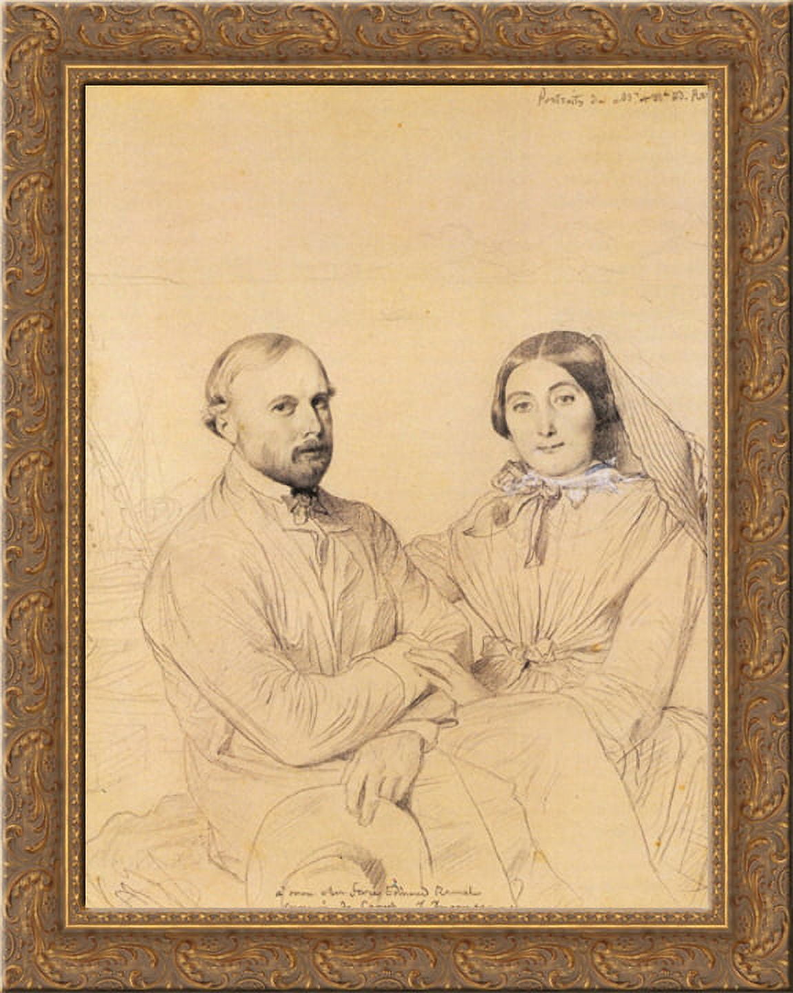 Edmond Ramel and his wife, born Irma Donbernard 20x23 Gold Ornate Wood ...