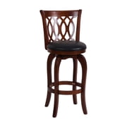 Edmond Swivel Bar Stool in Dark Cherry Finish
