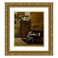 thumbnail image 1 of Edmond Tapissier 12x14 Gold Ornate Wood Frame and Double Matted Museum Art Print Titled - End of the End of the Century (1886), 1 of 4