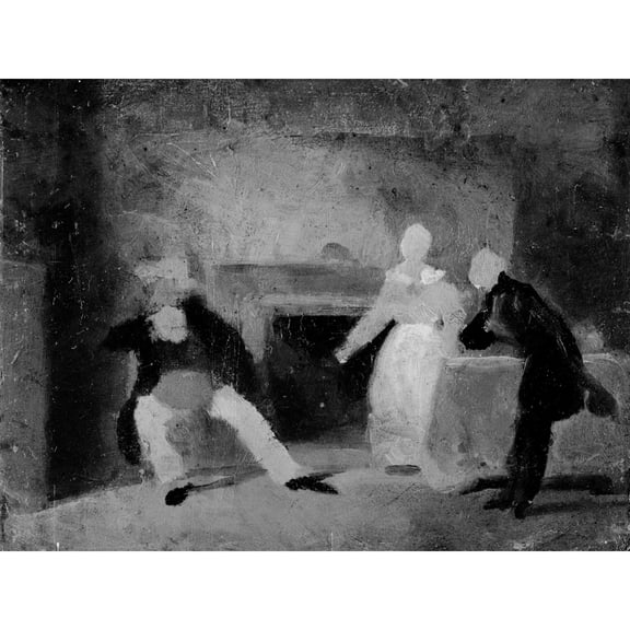 Edmonds Study For The City Country Beaux C1838 Painting Extra Large XL Wall Art Poster Print