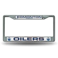 thumbnail image 1 of Edmonton Hockey Oilers - 12" x 6" Standard Size - Chrome Metal License Plate Frame, 1 of 5
