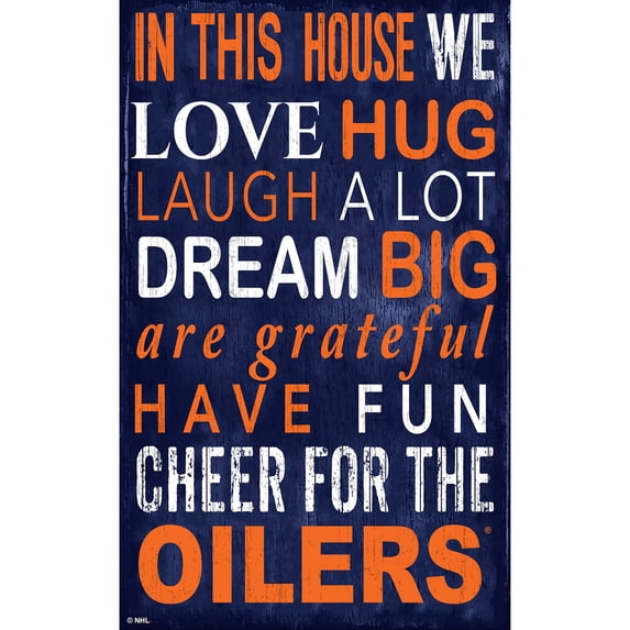 Edmonton Oilers 11" x 19" In This House Sign