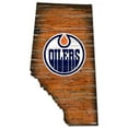 thumbnail image 1 of Edmonton Oilers 24'' x 24'' Distressed Cutout Sign, 1 of 1