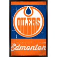 thumbnail image 1 of Edmonton Oilers 35.75'' x 24.25'' Framed Wordmark Logo Poster, 1 of 3