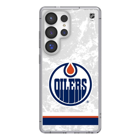 Edmonton Oilers Galaxy Stripe Clear Ice Case