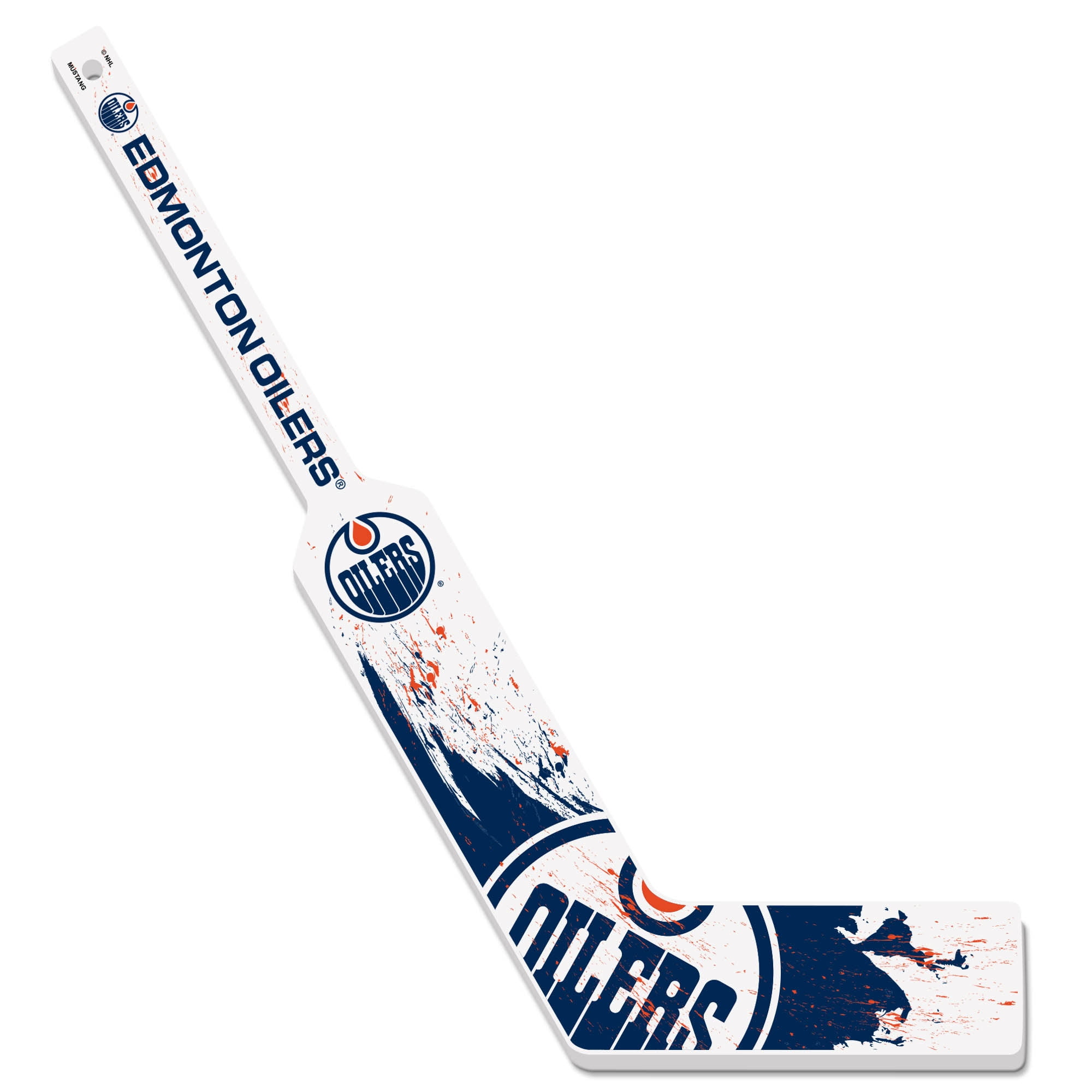 Edmonton Oilers Goalie Splatter Mini Hockey Stick