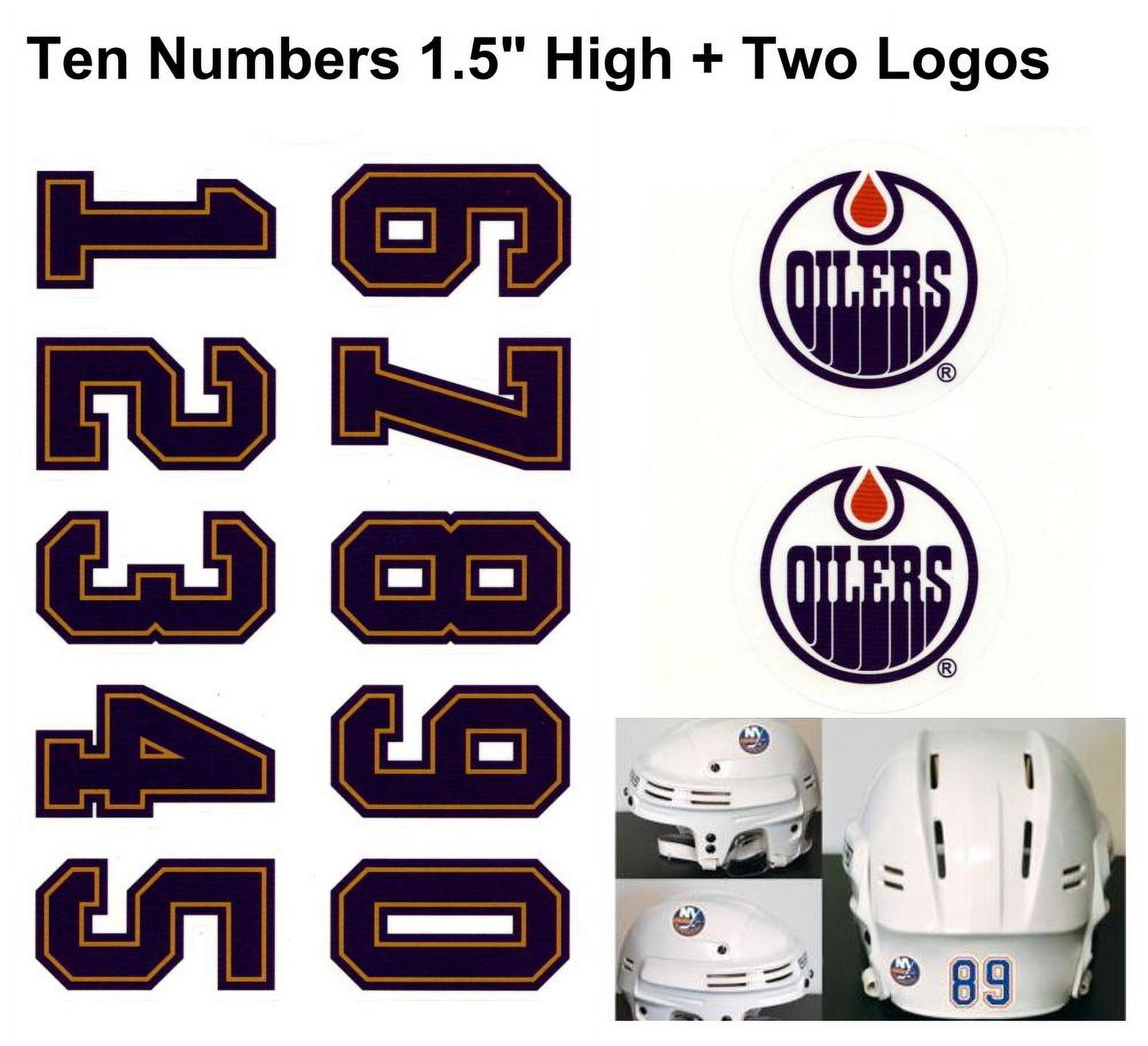 Edmonton Oilers Hockey Helmet Decals Set + Two Logos