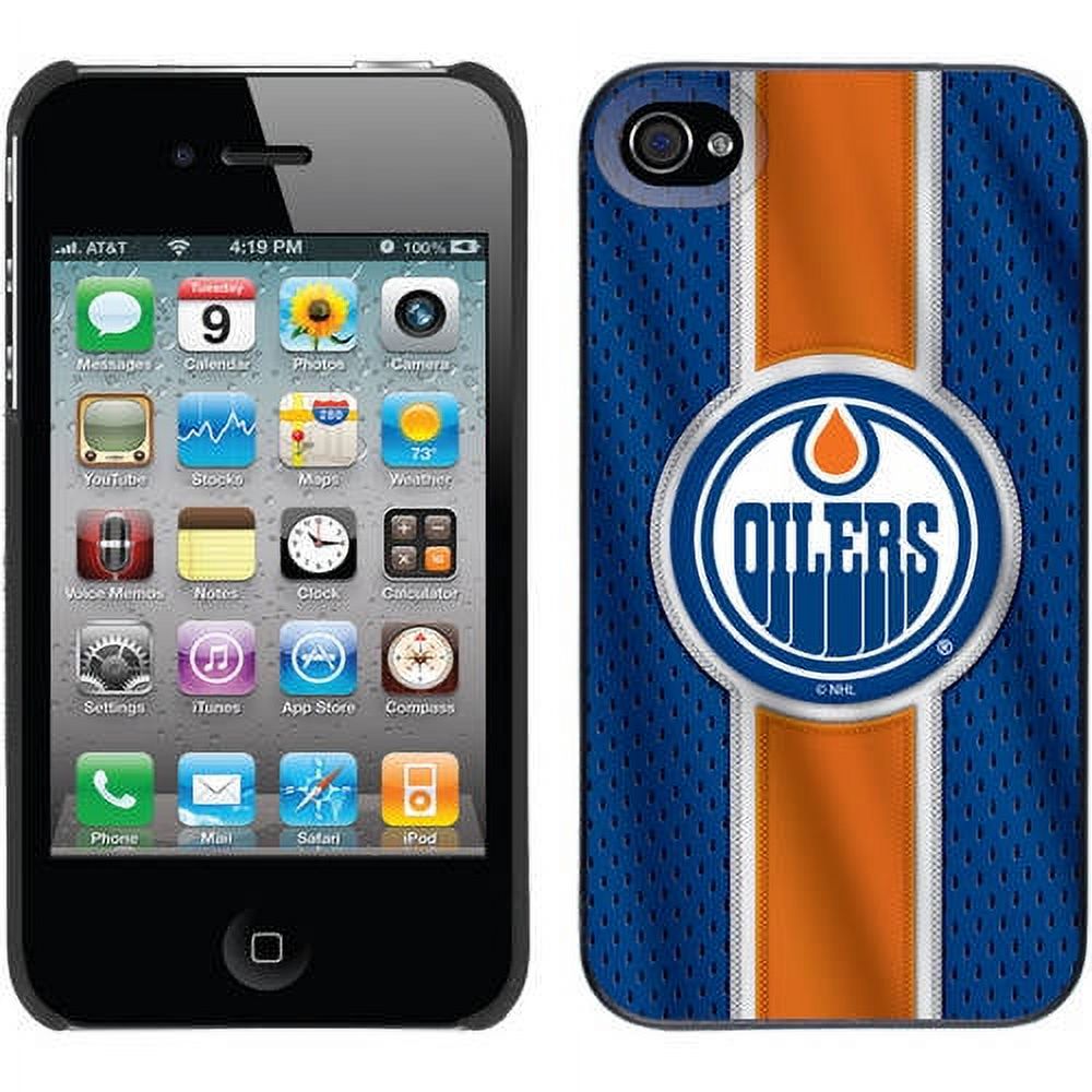Edmonton Oilers Jersey Stripe Design on iPhone 4s/4 Thinshield SnapOn