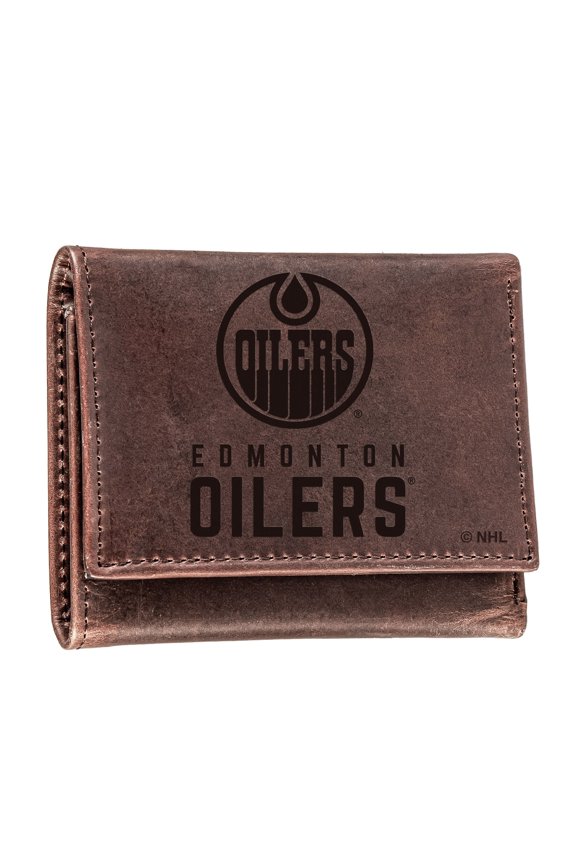 Edmonton Oilers Leather Team Tri-Fold Wallet