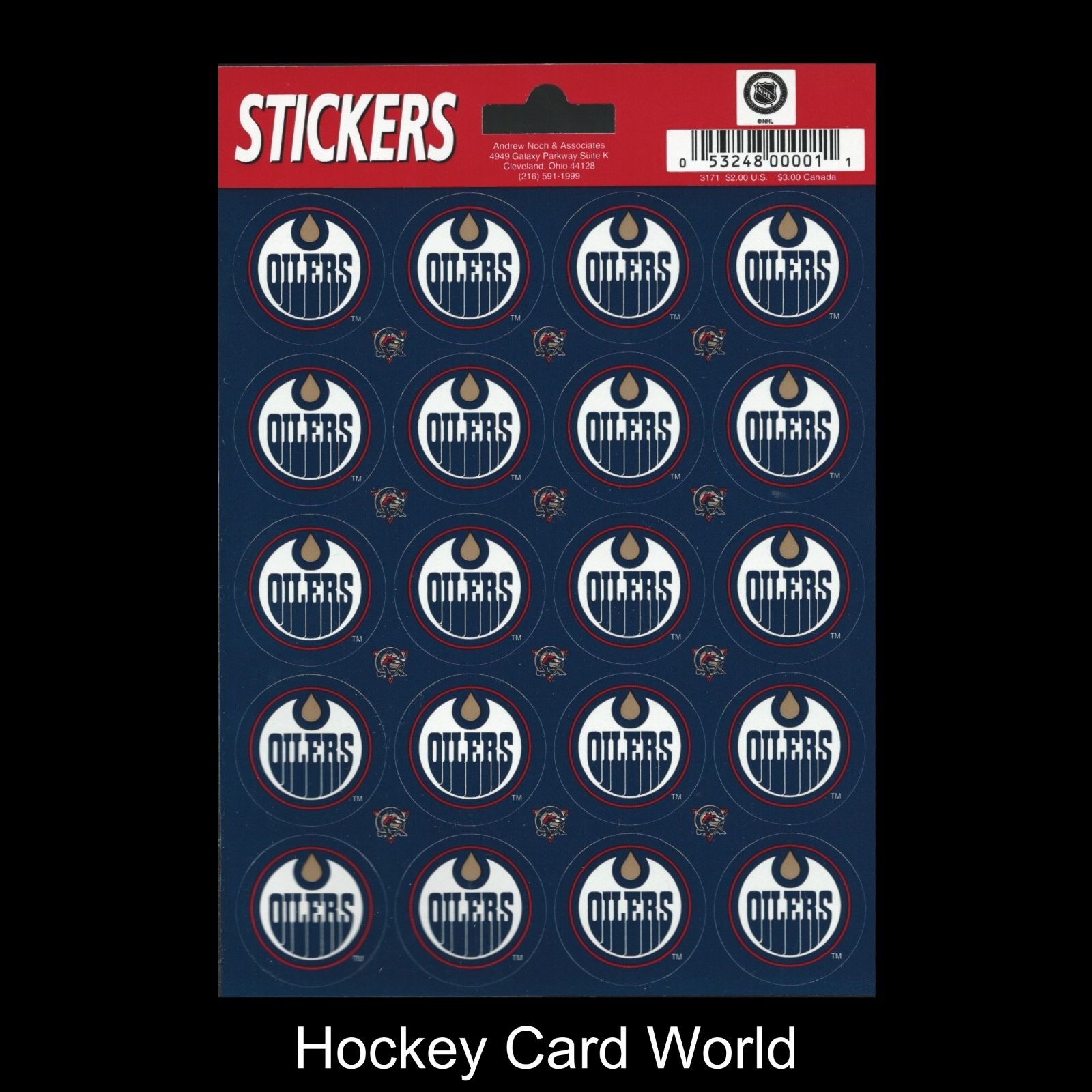 Edmonton Oilers Logo Sticker Sheet 5"x7" Decals Licensed 20 Logos