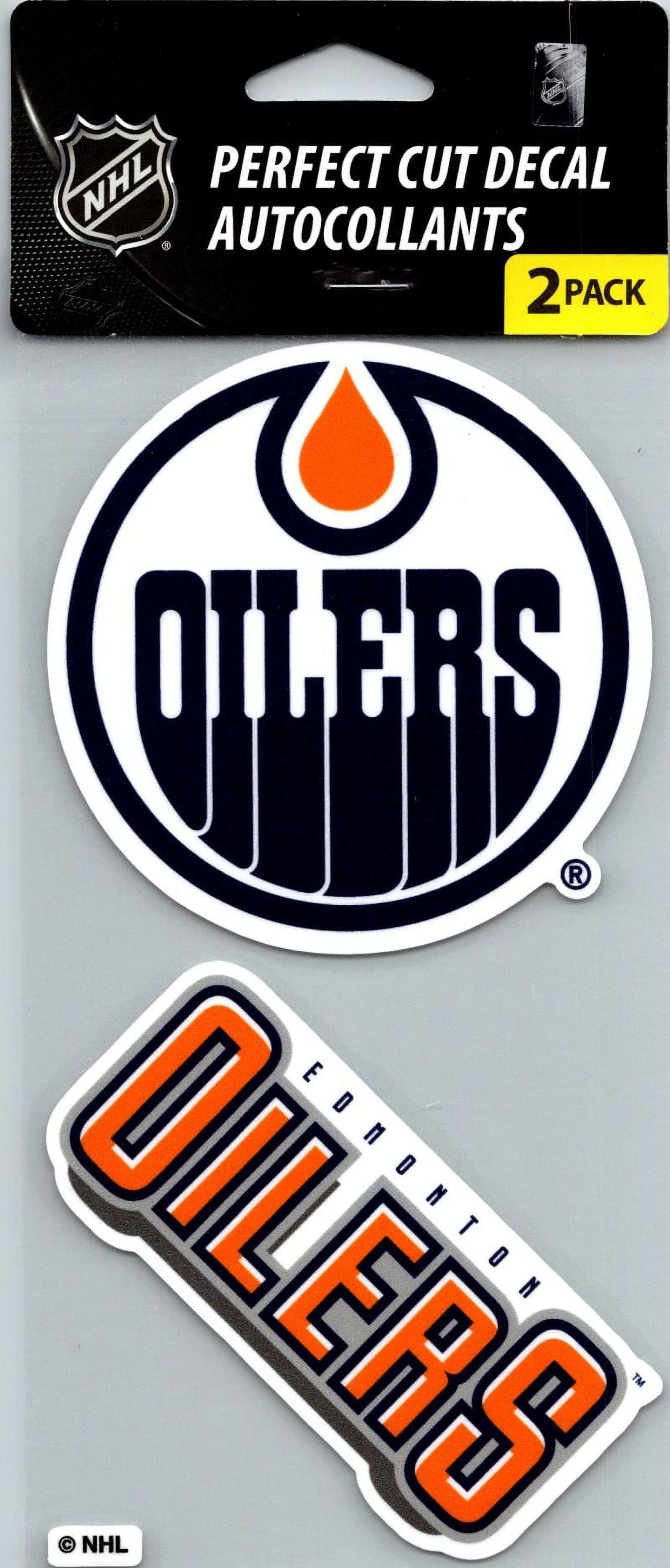Edmonton Oilers Perfect Cut 4"x4" Decal Sticker Pack of 2