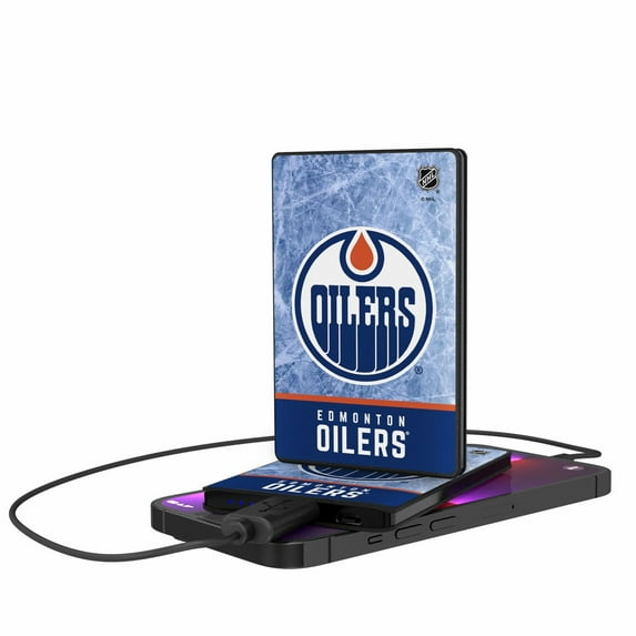 Edmonton Oilers Wordmark Credit Card Power Bank